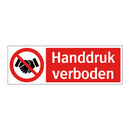 Handdruk verboden