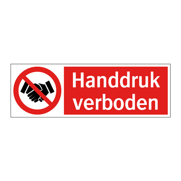 Handdruk verboden