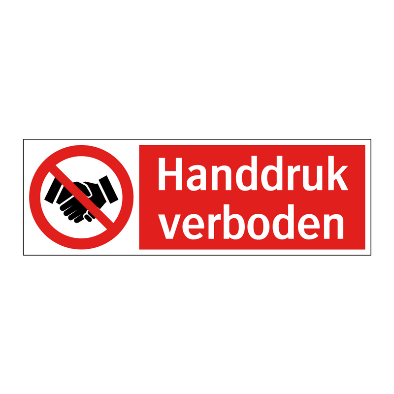 Handdruk verboden