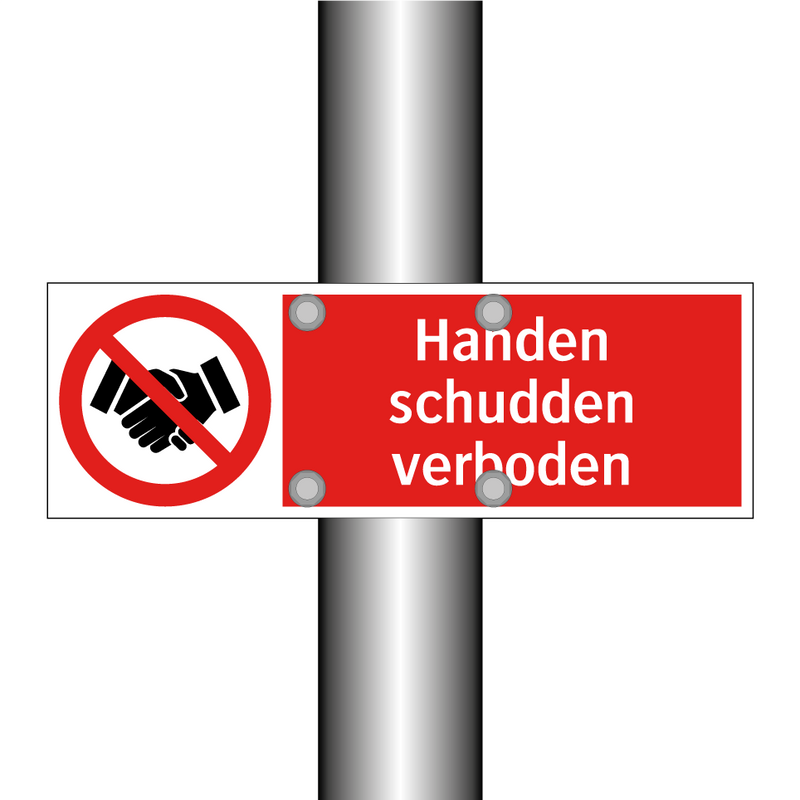Handen schudden verboden