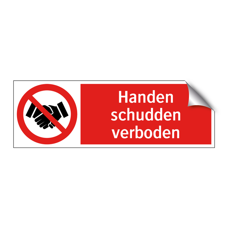 Handen schudden verboden