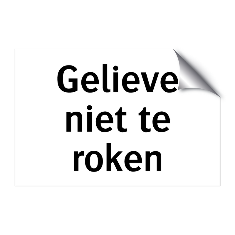 Gelieve niet te roken