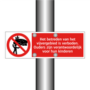 Het betreden van het vijvergebied is verboden. Ouders zijn verantwoordelijk voor hun kinderen