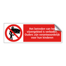 Het betreden van het vijvergebied is verboden. Ouders zijn verantwoordelijk voor hun kinderen