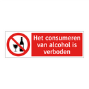 Het consumeren van alcohol is verboden