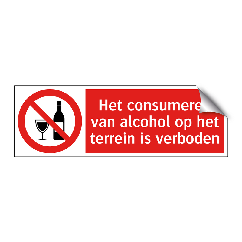 Het consumeren van alcohol op het terrein is verboden
