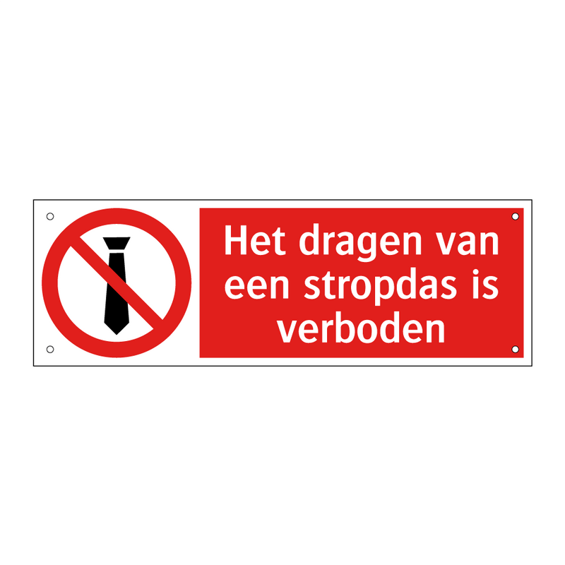 Het dragen van een stropdas is verboden