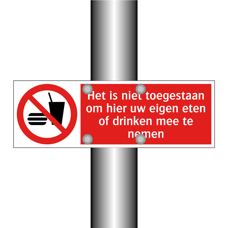 Het is niet toegestaan om hier uw eigen eten of drinken mee te nemen