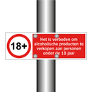 Het is verboden om alcoholische producten te verkopen aan personen onder de 18 jaar