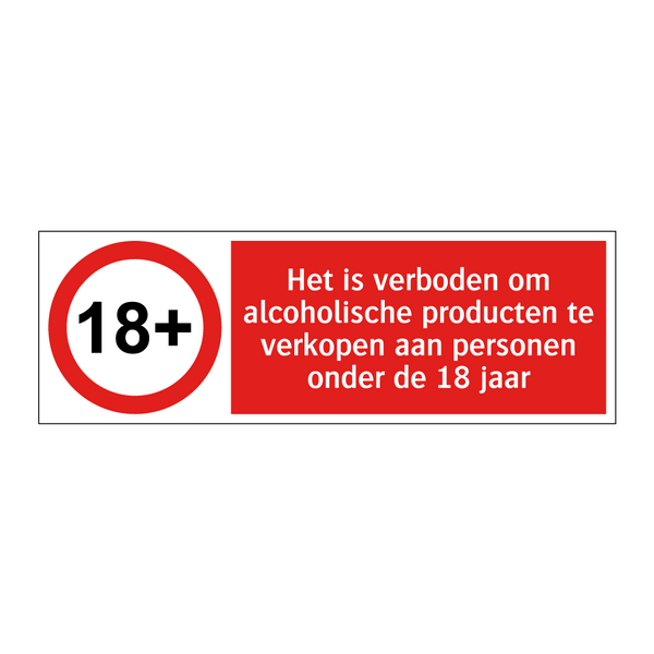 Het is verboden om alcoholische producten te verkopen aan personen onder de 18 jaar