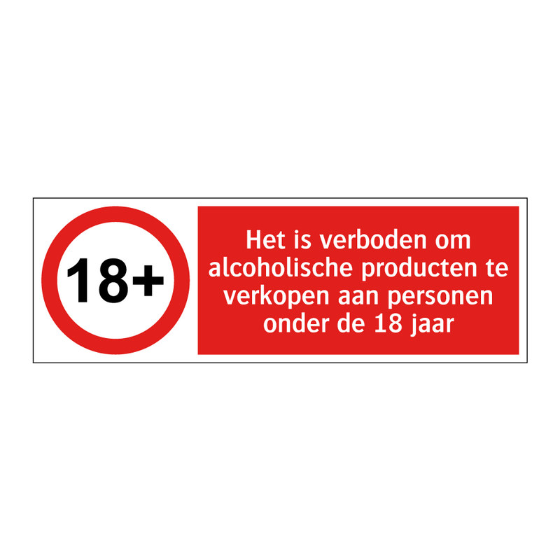 Het is verboden om alcoholische producten te verkopen aan personen onder de 18 jaar
