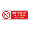 Het ophangen van posters verboden