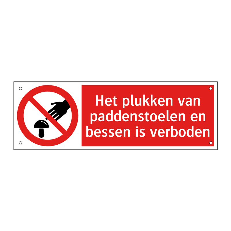 Het plukken van paddenstoelen en bessen is verboden