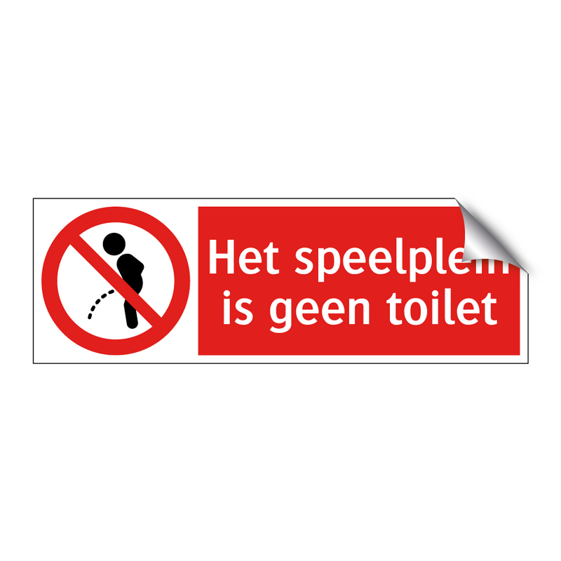 Het speelplein is geen toilet