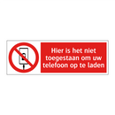 Hier is het niet toegestaan om uw telefoon op te laden
