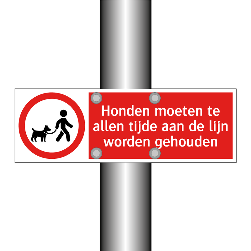 Honden moeten te allen tijde aan de lijn worden gehouden