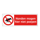 Honden mogen hier niet poepen