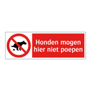Honden mogen hier niet poepen