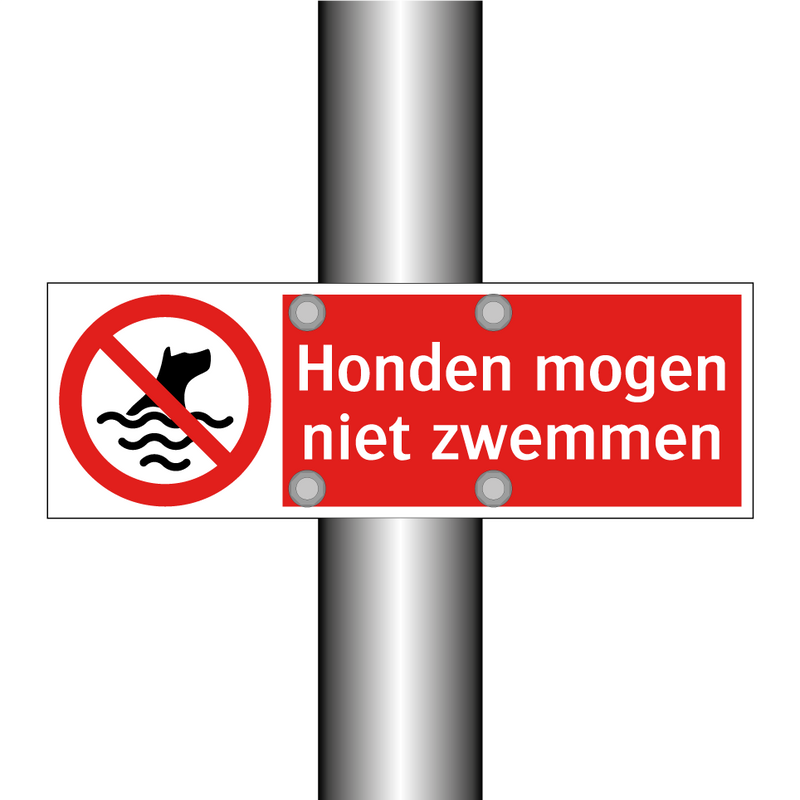 Honden mogen niet zwemmen