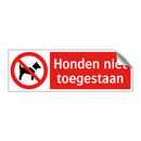 Honden niet toegestaan