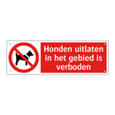 Honden uitlaten in het gebied is verboden