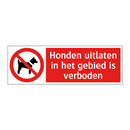 Honden uitlaten in het gebied is verboden