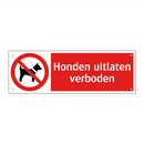 Honden uitlaten verboden