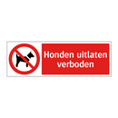 Honden uitlaten verboden