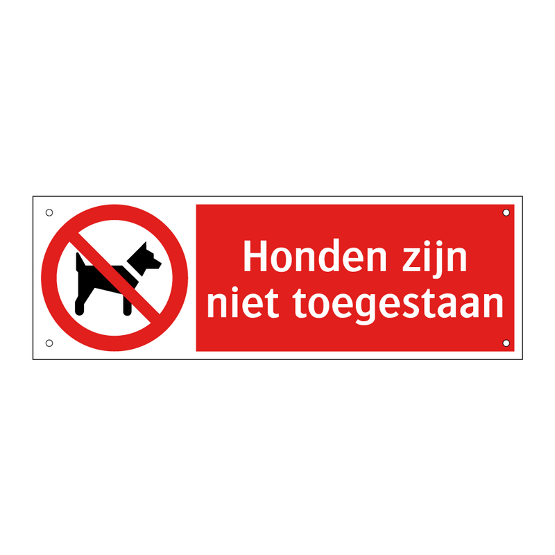 Honden zijn niet toegestaan