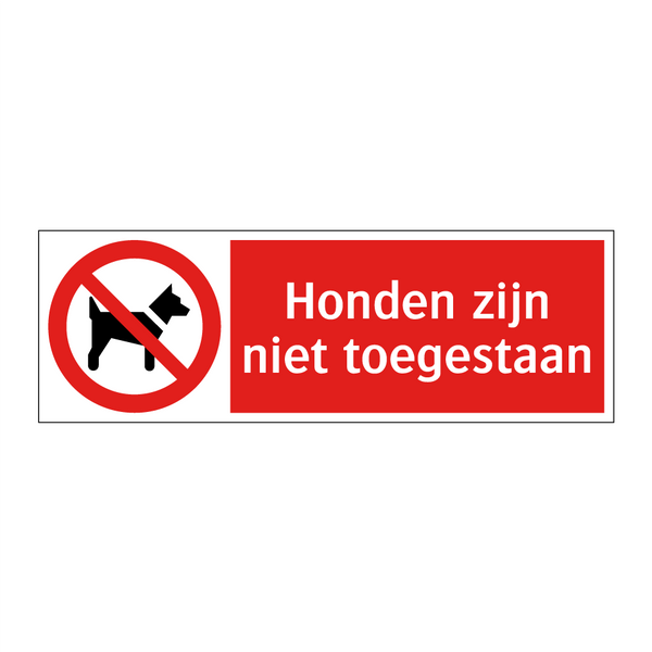 Honden zijn niet toegestaan
