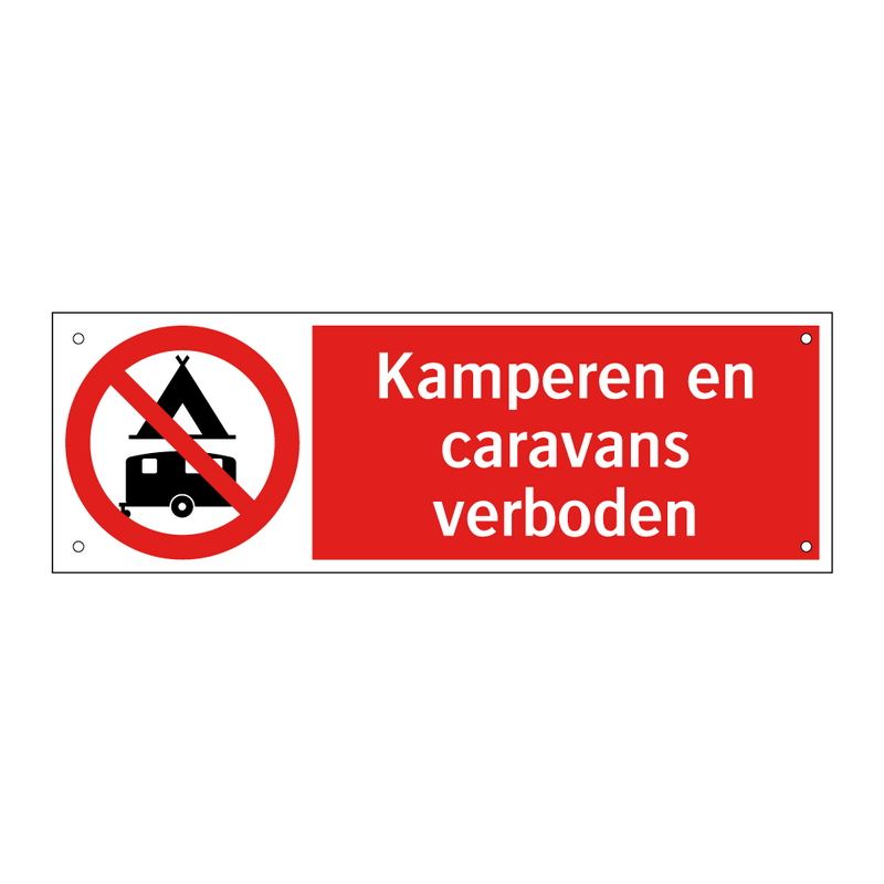 Kamperen en caravans verboden