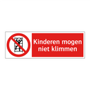 Kinderen mogen niet klimmen