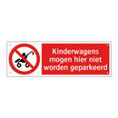 Kinderwagens mogen hier niet worden geparkeerd