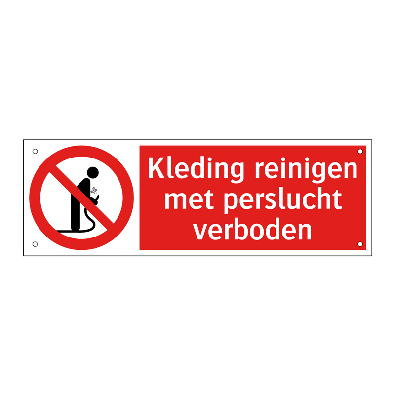 Kleding reinigen met perslucht verboden