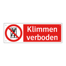 Klimmen verboden