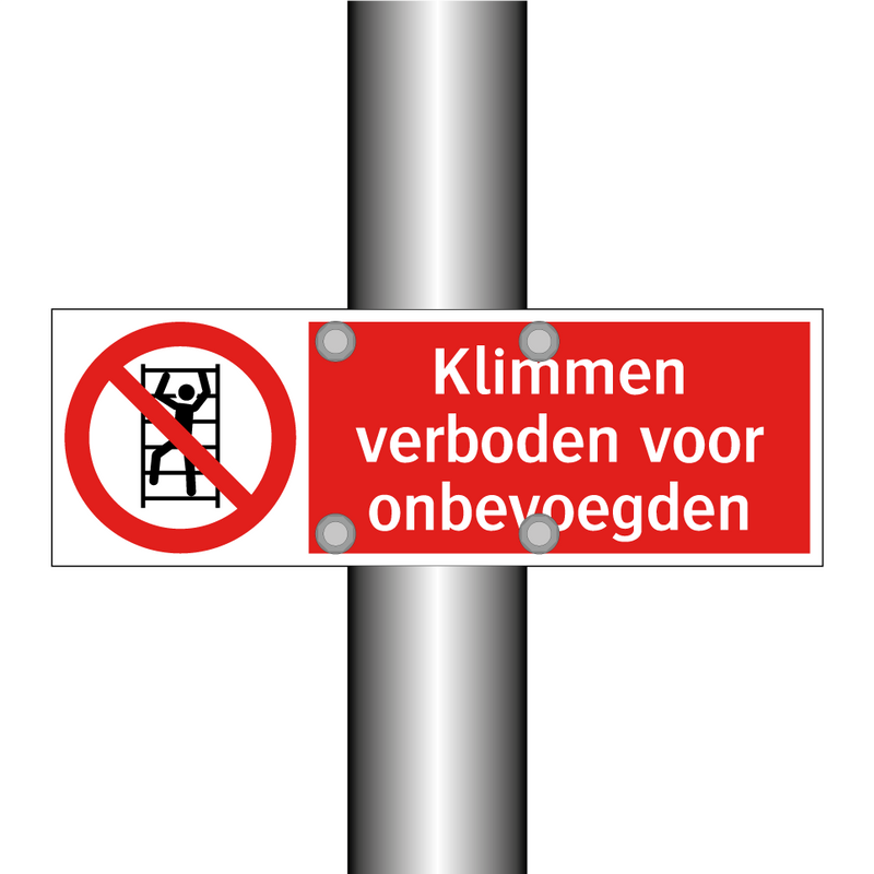 Klimmen verboden voor onbevoegden