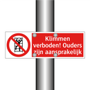Klimmen verboden! Ouders zijn aansprakelijk