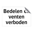 Bedelen en venten verboden