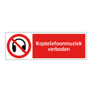 Koptelefoonmuziek verboden