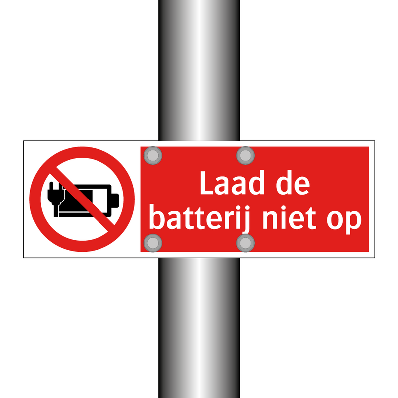 Laad de batterij niet op