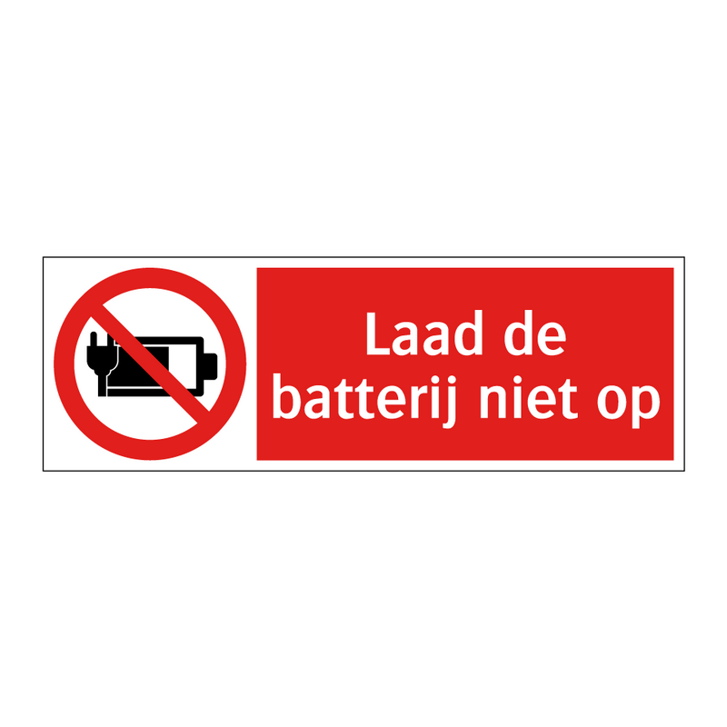 Laad de batterij niet op
