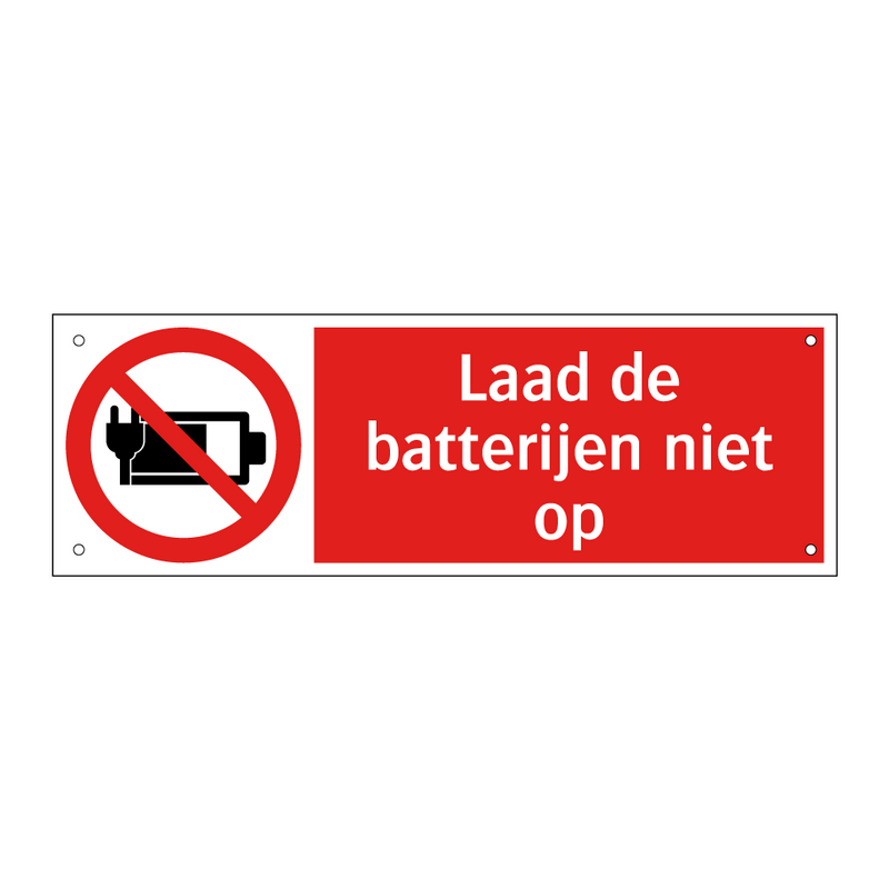 Laad de batterijen niet op