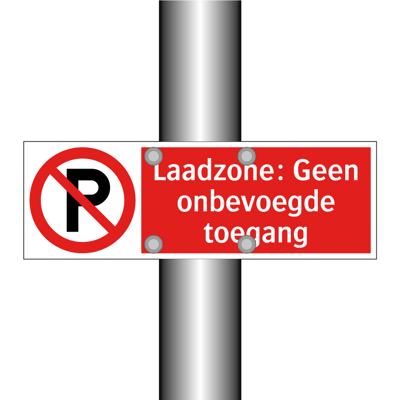 Laadzone: Geen onbevoegde toegang
