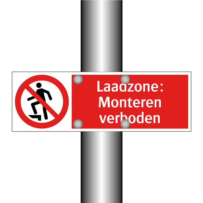 Laadzone: Monteren verboden