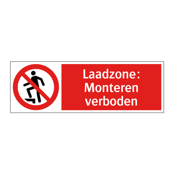 Laadzone: Monteren verboden