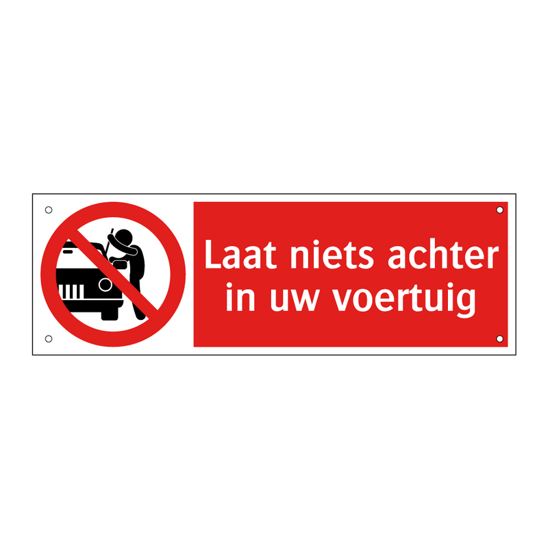 Laat niets achter in uw voertuig