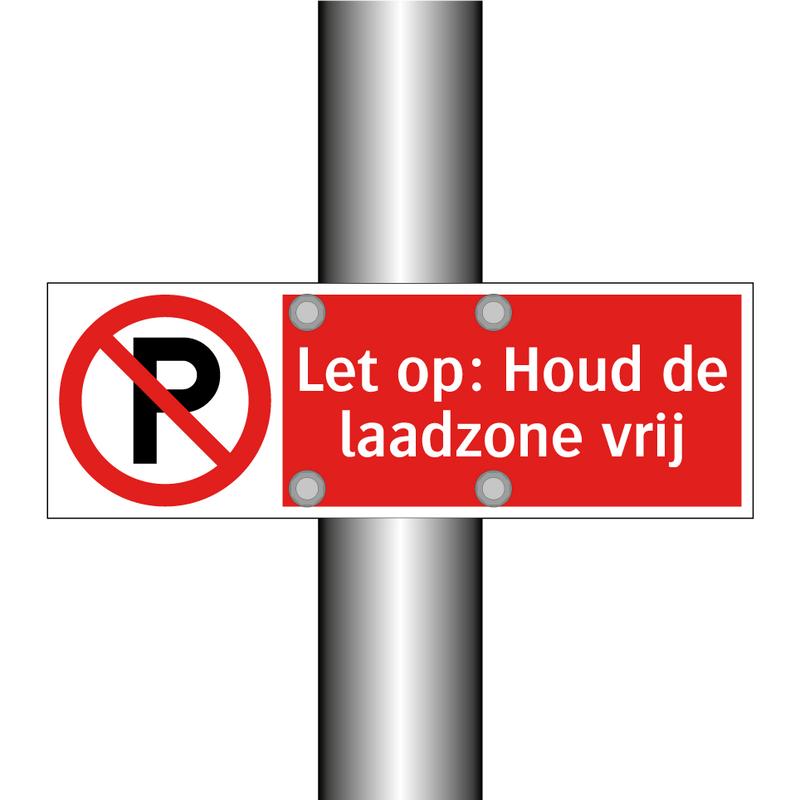 Let op: Houd de laadzone vrij
