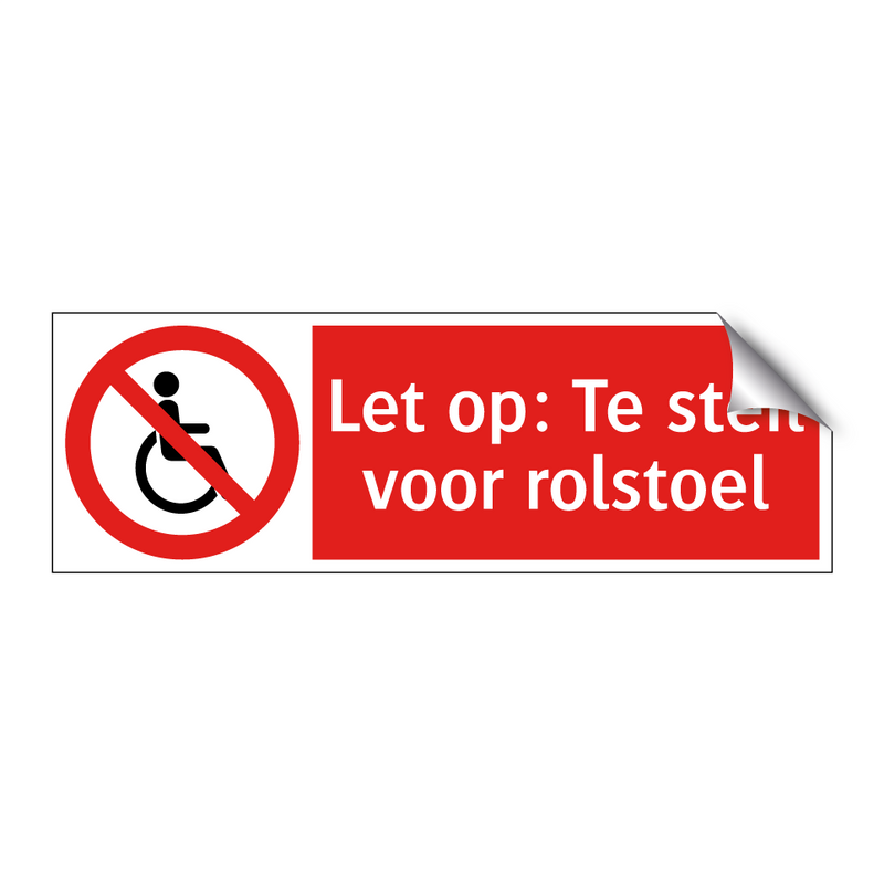 Let op: Te steil voor rolstoel