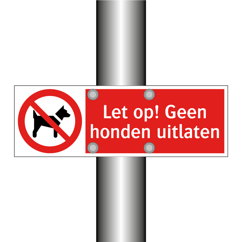 Let op! Geen honden uitlaten
