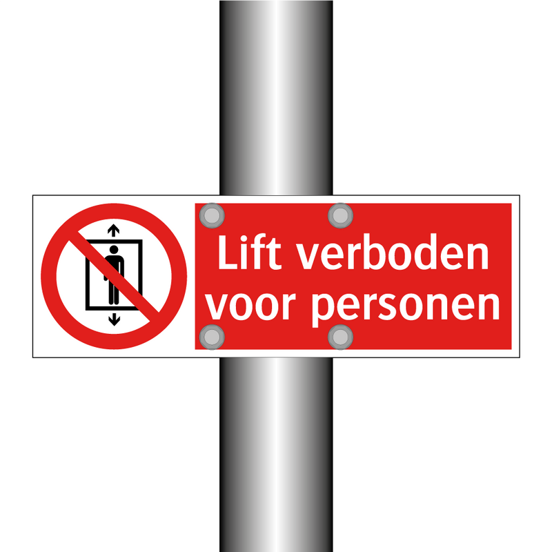 Lift verboden voor personen